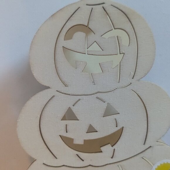 NWT DIY LED Halloween Sign Jack O'Lantern Pumpkin Stack Michaels ArtMinds Crafts - Picture 7 of 13